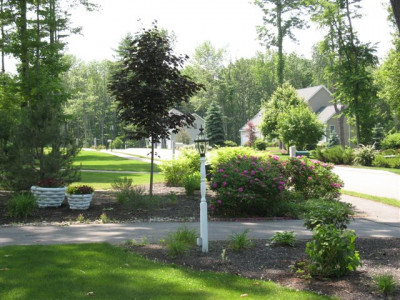 Front Yard Driveway Flower Garden