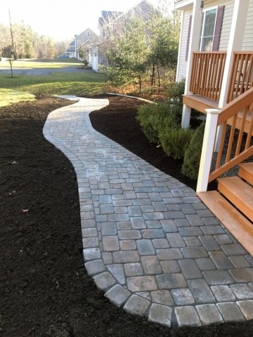 Front Walkway Pavers - Portsmouth Landscaping