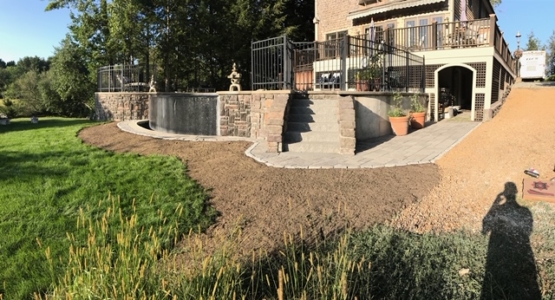 Raised Patio Patio Elf's Landscaping New Hampshire