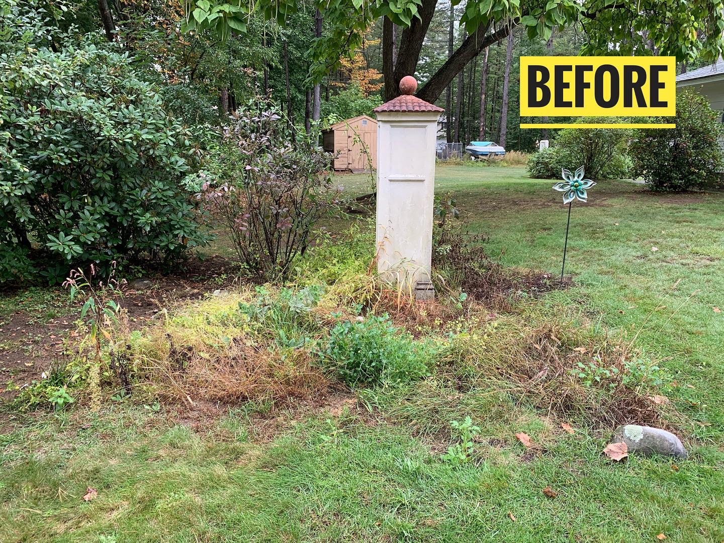 Yard Before Elf's Landscaping